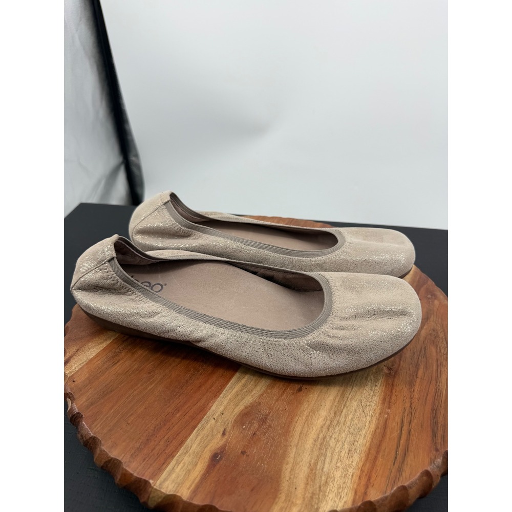 Abeo Tia B.I.O.system Ballet Flats Womens 11N Champagne Metallic Leather AT0189